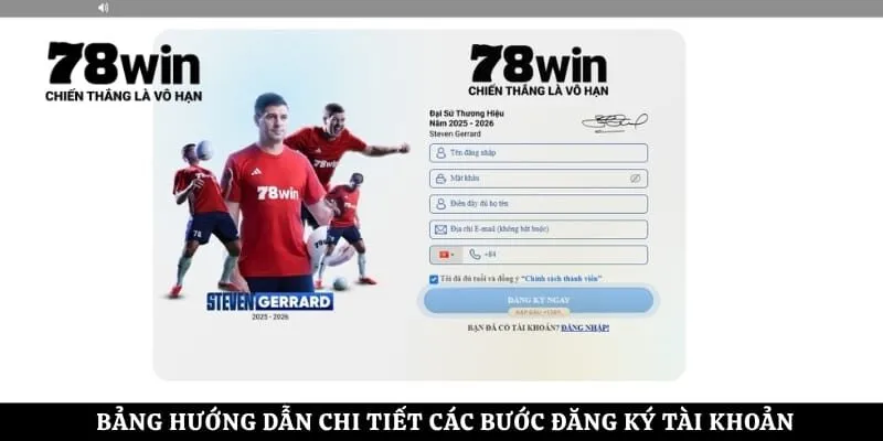Bảng hướng dẫn chi tiết các bước đăng ký tài khoản