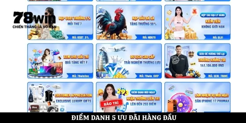 Điểm danh 5 ưu đãi hàng đầu