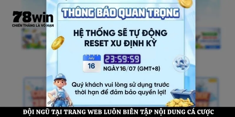 Đội ngũ tại trang web luôn biên tập nội dung cá cược chất lượng