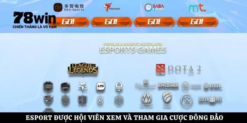 Esport được hội viên xem và tham gia cược đông đảo