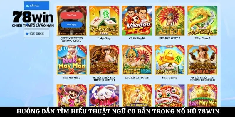 Hướng dẫn tìm hiểu thuật ngữ cơ bản trong nổ hũ 78Win