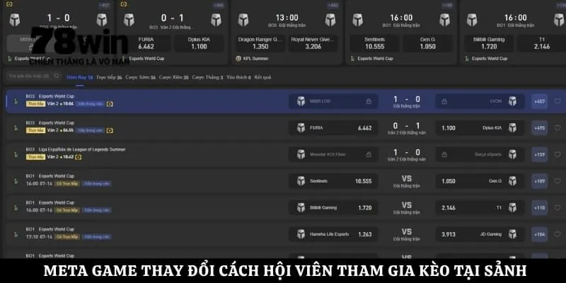 Meta game thay đổi cách hội viên tham gia kèo tại sảnh kkk