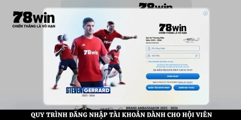 Quy trình đăng nhập tài khoản dành cho hội viên