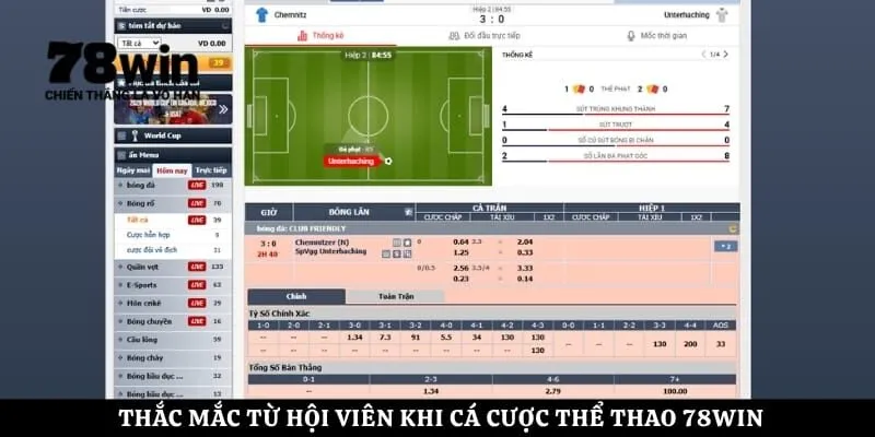 Thắc mắc từ hội viên khi Cá cược thể thao 78Win